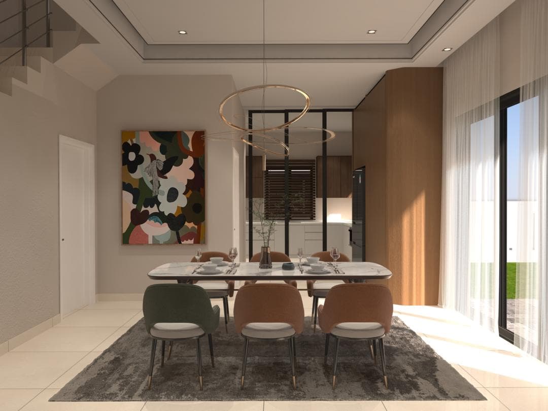 Elegant contemporary dining area at TGB Residences